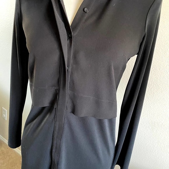 Topshop | Black Longsleeve Button Down Shirtwaist Dress | Size: 2 - Picture 3 of 9
